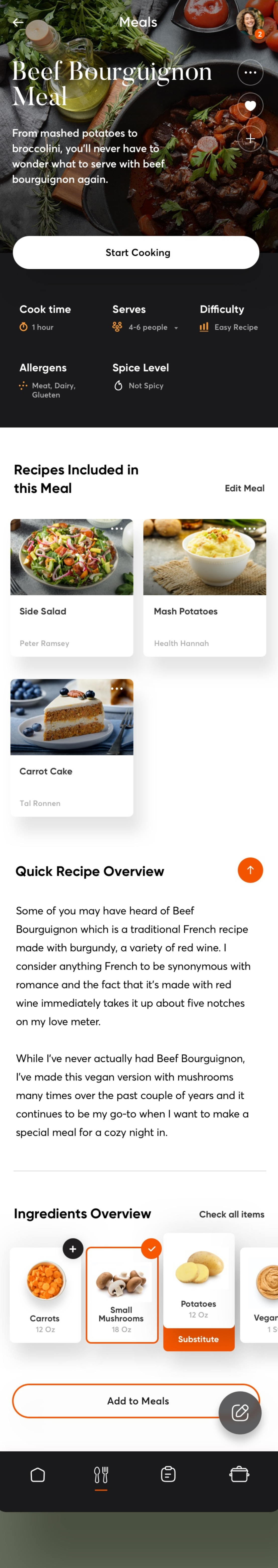 PrepSmart App - Recipe Detail